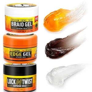 Gel Herbal de Fijación Fuerte y Duradera, Sin Residuos, Texturizador y Estilizador para Cabello Rizado, Trenzas, Rastas y Cornrows - Product Image 1