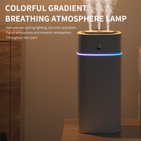 Nouveauté : Mini humidificateur d'air USB de bureau à trois jets de 600 ml, grande capacité, silencieux, humidificateur ultrasonique diffuseur