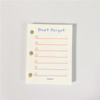 Organiseur multifonctionnel, carnet de planification avec papier à 3 trous, recharges pour classeur à 3 anneaux, 50 feuilles de pages intérieures miniatures