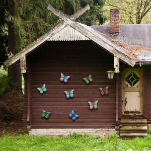 Thân Thiện Với Môi Kim Loại Bướm Tường Treo Quán Cà Phê Và Trang Trí Nội Thất Cross-Biên Giới Động Vật Côn Trùng Cửa Sổ Hiển Thị Nghệ Thuật Phong Cách - Product Image 3