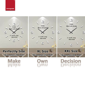 Orologio <span class=keywords><strong>da</strong></span> <span class=keywords><strong>Parete</strong></span> Fai-<span class=keywords><strong>da</strong></span>-Te Bianco Lucido 120cm, Moderno e Silenzioso, Adesivo per Decorazione di Caffè, Bar e Ristoranti, Prezzo Fisso, Regalo Artistico all'Ingrosso - Product Image 4