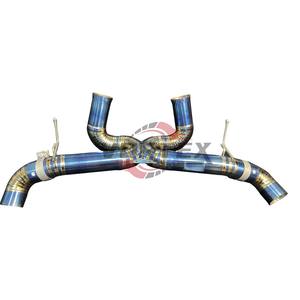 Tuyaux d'échappement Catback sans soupape en alliage de titane haute performance Vortex Racing pour Mclaren GT 4.0T Finition bleu brûlé 1.5mm - Product Image 6