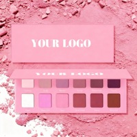 Palette de fards à paupières mats métalliques 12 couleurs, poudre minérale végétalienne, haute pigmentation, résistante à l'eau, maquillage pour peaux foncées