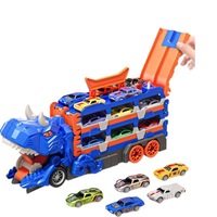 Juguete de Dinosaurio Tiranosaurio Rex para Niños, Carro de Juguete con Forma de Pista, Deslizante y Rebotante, de Plástico, Escala 1:5, para Niños de 0 a 24 Meses, Regalo