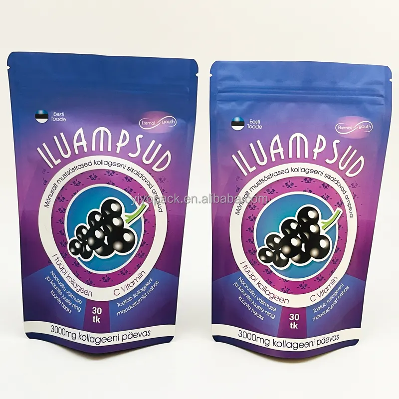 Custom Resealable Food Plastic Bag Package Pouch For Dry Banana Chip Dry Fruit Package Pouch Bags