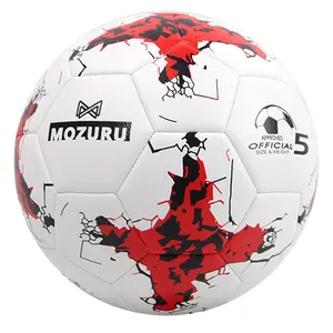Pelota de fútbol inflable con patrón personalizado, Balón de entrenamiento profesional de PVC, tamaño 4