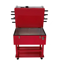 Chariot isotherme de hockey personnalisé 63L, seau à glace métallique pliable avec roues pour pique-nique