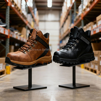 Chaussures de sécurité antistatiques légères pour hommes et femmes, bottes de travail à embout en acier, chaussures de randonnée imperméables, bottes en cuir microfibre
