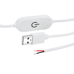 Cable de alimentación USB con interruptor de encendido/apagado para luz LED, cable de alambre blanco de 5 V CC, longitud de 1,5 m - Product Image 4
