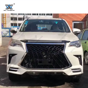 Accesorios Todoterreno, Parachoques Delanteros para Automóvil, Kits de Carrocería de Plástico ABS Negro para Fortuner <span class=keywords><strong>2016</strong></span>+, Actualización a <span class=keywords><strong>Lexus</strong></span> <span class=keywords><strong>570</strong></span> - Product Image 2