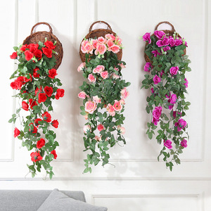 Guirlande de roses artificielles Harumi à suspendre, décoration florale en soie pour mariage, maison, décoration de plafond - Product Image 1