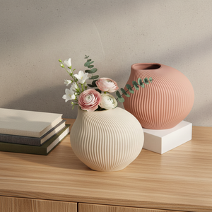 <span class=keywords><strong>Vaso</strong></span> in Porcellana YBH Eco-Friendly, Opaco, Moderno, Nordico, Minimalista, Creativo, a Strisce, per Centrotavola Matrimoniale e Decorazione Casa - Product Image 3