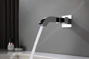 Grifo de Agua Monomando de Latón para Baño, Montado en la Pared, Cromado, para Lavabo Empotrado - Product Image 3
