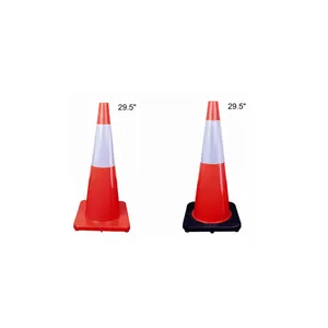 Highways One-Piece PVC Cone 18\" 28\" 36\" Flexible Traffic Warning Signal Cone