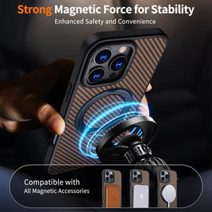 แหวนแม่เหล็กคาร์บอนไฟเบอร์แบบปรับได้2 in 1 PC แบบแข็ง TPU แบบนิ่มสำหรับ iPhone 17 Air 17 16 15 <span class=keywords><strong>14</strong></span> 13 PRO MAX - Product Image 2