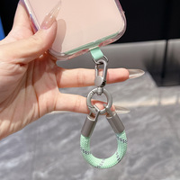 Ring-Schnallen-Handyband, Daumenband 360° °   Rotierender Bidirektionaler Ringschnallen-Mini-Fingeranhänger mit Anti-Verlust-Schlaufe