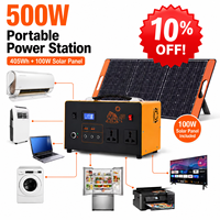 Système solaire domestique de secours ininterrompu 500W 405Wh LiFePO4 MPPT à onde sinusoïdale pure pour usage domestique, camping-car et situations d'urgence