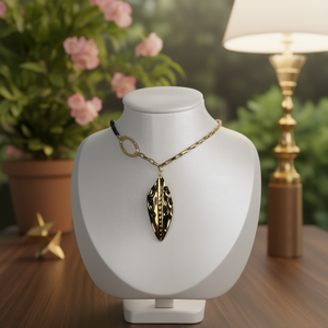 Women's Bohemian Style Gold Plated Alloy <b>Statement</b> <b>Necklace</b> with Crystal Rhinestone Plant Pattern Box Chain for Party - Product Image 3