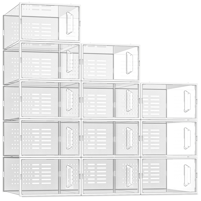Plastic Woman Stackable Shoes Case Transparent