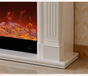 आधुनिक कृत्रिम सफेद सजावटी फायर प्लेस इलेक्ट्रिक फायरप्लेस सजावट लौ एलईडी टीवी स्टैंड फायरप्लेस सराउंड मेंटल - Product Image 6