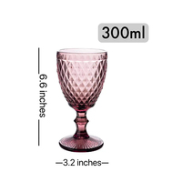 Vente en gros de gobelets à vin vintage bleu ambre, gobelets en verre vert, prix bas, stock disponible