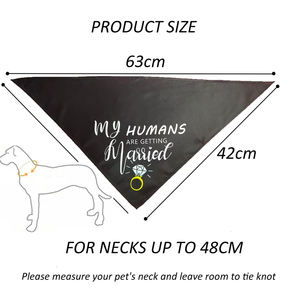 Tanpopo Custom <span class=keywords><strong>Doggy</strong></span> Bandana <span class=keywords><strong>My</strong></span> Humans Are Getting Married Logo Accesorios de compromiso de boda Mascotas Perro Gato Babero Bufanda Pañuelo - Product Image 3