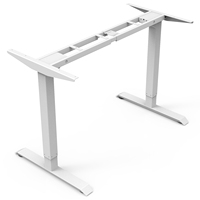 Bureau debout électrique ergonomique à hauteur réglable avec double moteur, montage facile, cadre moderne pour bureau à domicile