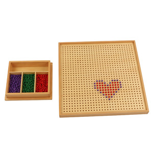 Juguete Montessori para bebé, tablero de madera con clavijas, ayuda <span class=keywords><strong>en</strong></span> enseñanza, Matemáticas - Product Image 4