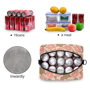 Aloha Portable Hawaii Hau Floral Custom Design Nylon Waterproof Small Themed Reusable <b>Insulated</b> <b>Lunch</b> Bag for Women - Product Image 4
