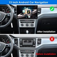 13.3 pouces Android Carplay écran Autoradio 2 Din Android 13 2.5d cadre en aluminium Android Radio multimédia pour voiture