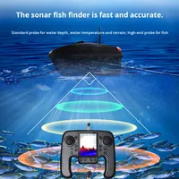 Bateau à appâts GPS Sonar 3-en-1 12V 500M 40 points en ABS blanc V020V pour la pêche en mer