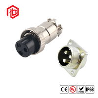 Connecteur en cuivre GX-16 Aerospace 2A avec boîtier en nylon, connexion mâle/femelle pour applications FPC, PCB, alimentation, micro-ondes