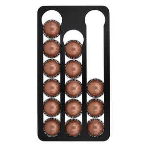 Support mural en aluminium pour capsules de café, support de rangement pour carrelage d'armoire de cuisine, capacité de 17 unités, design moderne et simple - Product Image 1