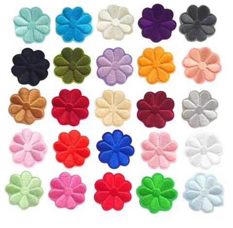 Colorful Plum Blossom Embroidery Patch Multi-Color Ethnic Costume Decorative Flower Cloth Patch for Hat Made From Felt Fabric