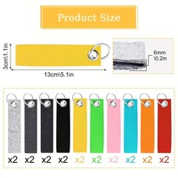 Porte-clés promotionnel en feutre durable personnalisé, design simple, pour cadeaux de bienvenue, vente en gros de mode