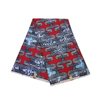 Nuevo Material de Vestido Nigeriano para Hacer uno Mismo, Tela Africana de Algodón y Poliéster con Estampado Java Encerado, 6 Yardas