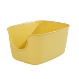 Bac à litière pour chat extra large et épaissi 62x46x33cm semi-fermé ouvert pour plusieurs chats, anti-éclaboussures, en matériau PP - Product Image 2