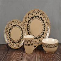 Napperon rond en céramique tressée style bohème chic, couleur naturelle, pour dîner, mariage ou fête de Noël
