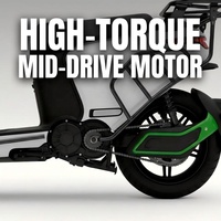 Scooter électrique urbain 4,3 kW 72V40AH avec cadre en alliage d'aluminium, moteur intégré, vitesse maximale >65 km/h, freins CBS