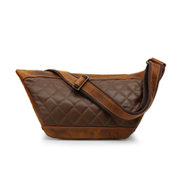 Sac de taille pour hommes Sacs de messager pour hommes Petite pochette Sac de poitrine en cuir fronde
