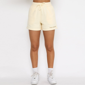 High Quality 100% Cotton <b>Women's</b> <b>Shorts</b> Drawstring Closure Mid Customized Logo Printing-OEM Service High Street Wear Pockets - Product Image 4