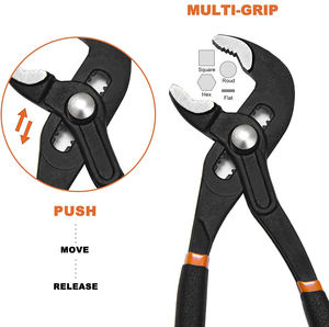 YUHANG Alicates <span class=keywords><strong>de</strong></span> bomba <span class=keywords><strong>de</strong></span> agua <span class=keywords><strong>de</strong></span> junta deslizante <span class=keywords><strong>de</strong></span> 7-10-12 pulgadas <span class=keywords><strong>de</strong></span> ajuste rápido Juego <span class=keywords><strong>de</strong></span> 3 con lengüeta y ranura <span class=keywords><strong>de</strong></span> botón pulsador - Product Image 3