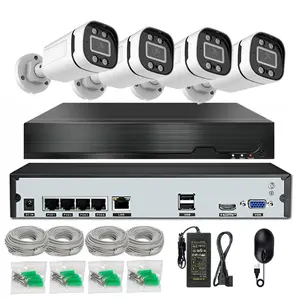 XMEYE H.265 4mp 5mp 8mp açık cctv güvenlik kayıt kablosuz sistemi kiti 4CH POE NVR kitleri kamera ve NVR