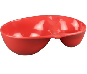 2 Divided Cereal Bowl Unbreakable Melamine Two sided bowl Snack Bowl