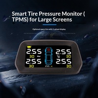 Capteur Tpms universel solaire USB voiture TPMS batterie longue durée écran système de surveillance de la pression des pneus