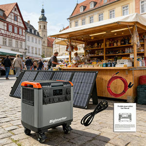 Generador solar BIGINVERTER de 4000W y 4000Wh, estación de energía portátil para el hogar y vida fuera de la red con paneles solares plegables. - Product Image 2