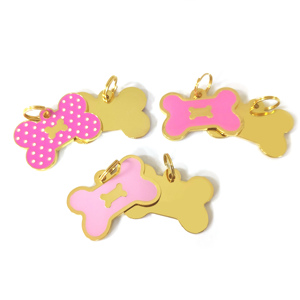 Biểu Tượng Riêng Hình Mèo Xương Tùy Chỉnh Cho Thú Cưng Để Trang Trí Thẻ Chó Lưu Niệm Giá Cả Cạnh Tranh Mạ Niken Vàng Chất Lượng Cao Với Epoxy - Product Image 3