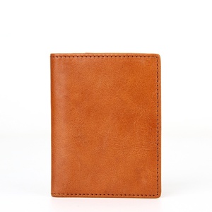 High Quality Genuine Leather Small Wallet Business Credit Name Card Holder Money Clip - Product Image 3