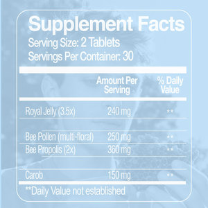 Ekstrak Propolis OEM Serbuk Sari Lebah Alami Ultra Murni Suplemen Imunitas Meningkatkan Energi Fokus Segar Keto <span class=keywords><strong>Paleo</strong></span> Royal Jelly Tablet - Product Image 3