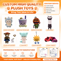 Peluches personnalisées exquises, poupées en peluche rembourrées avec du coton PP, mascottes pour cadeaux d'entreprise et campagnes promotionnelles